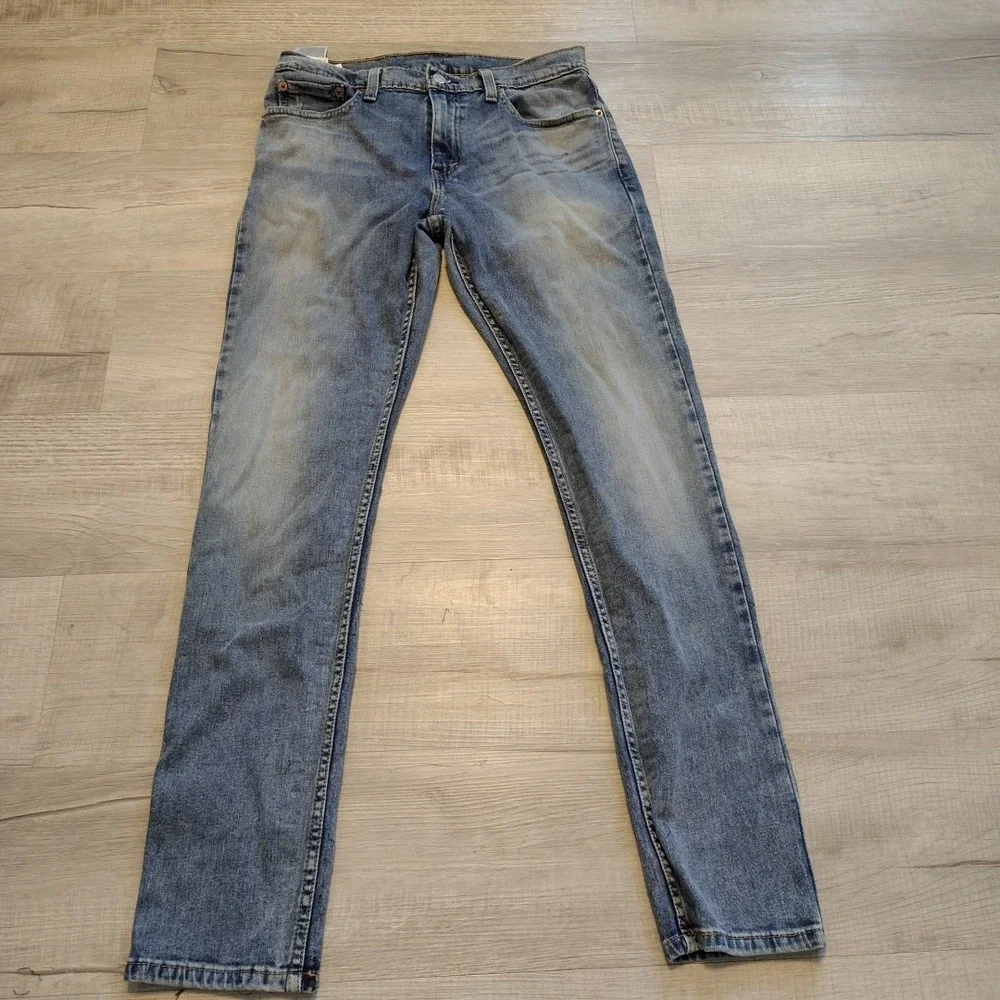Levis 512 Jeans Mens Skinny Blue Denim Pants  30x32 Tapered Stretch Hipster Fade